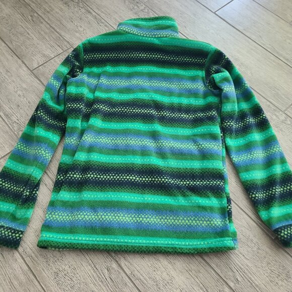 Columbia kids fleece zippered sweater green and black size L 14/16 - Picture 10 of 10